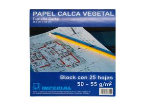 Block Vegetal Carta Transparente 25 hjs Imperial