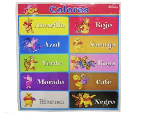 Poster Colores W.pooh Ingles/Espanol