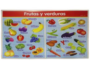 Paq.24 Cromos Frutas-Verduras70X50Cm