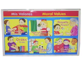 Miniposter Valores Ingles/Espanol