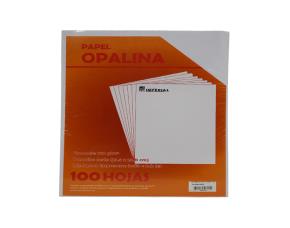 Resma 100 Hojas Tamaño Carta Papel Opalina Blanco Gramaje 120