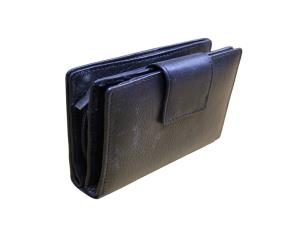 Monedero D/Cuero Negro