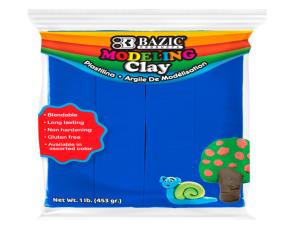 1 Libra Plasticina No Toxica Color Azul Moldeadora Mezclable, Duradera,Gluten Free