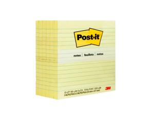 Pk.12 Block Rayado Post-It Amarillo 3M 3\
