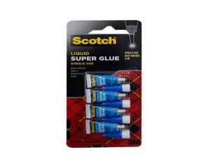 Pk.4 Super Glue Liquido Secado Rapido 0.17 Onz Cada Tubo, Un Solo Uso, Utilizar En Madera, Met...