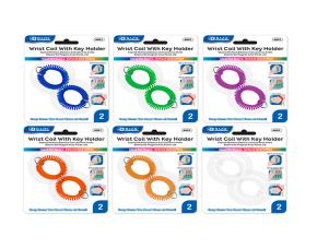 Paq.2 Llaveros Tipo Resorte P.uso En La Muñeca(Surtido De Colores)