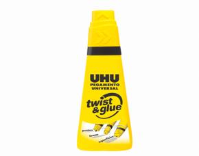 Pegamento Liquido Uhu Universal Twist&Glue  Transparente 90Ml Uso En Hogar Oficina Y Manualida...