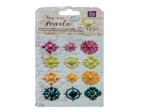 Pk.12 Pza Sticker Piedritas Acrilicas