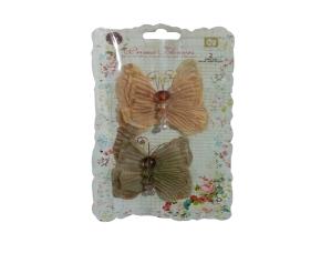 Pk.2 Pza Mariposa Tela Doradaverde