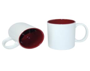 Taza Ceram.2Ton.11Onz.marron/Blanco(B11N-11)
