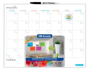 Pizarra Blanca Magnetica Con Dias De La Semana P.anotacion 14\