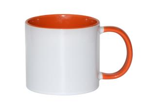 Taza Doble Tono 11 Onz Naranjamanilla Y Fondo