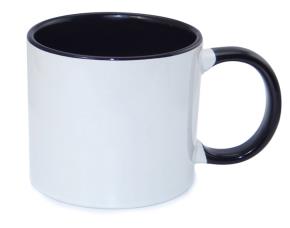 Taza Doble Tono 11 Onz Negromanilla Y Fondo