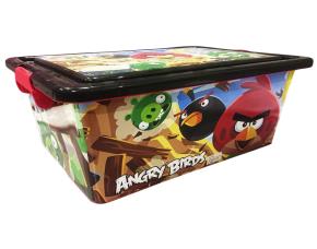 Envase Multiuso P/Niños 13L Angry Birds 26X18X11