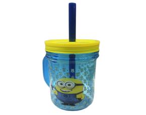 Vaso 1.5X10 Con Tapa Y Pajilla Universal