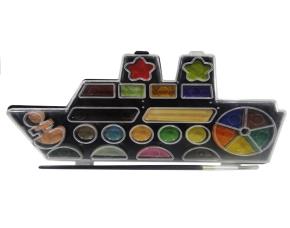 Acuarela Con Forma De Barco