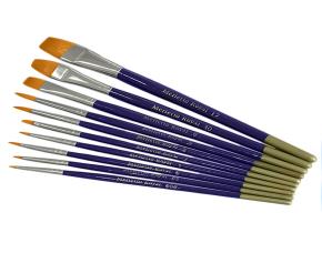 Jgo.10 Pincel Azul/Dorado Surtido