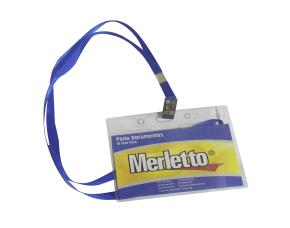 Unidad Porta Carnet 9.2X11.3Cm Horizontal Cordon/Azul