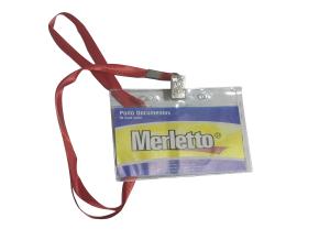 Unidad Porta Carnet 9.2X11.3Cm Horizontal Cordon/Rojo