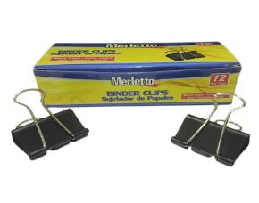 CAJA 12PCS SUJETA PAPEL 32MM