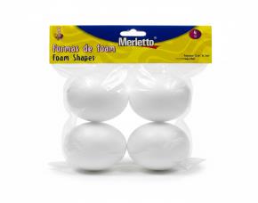 Set 4 Bolas De Steirofoam 6,5 Cm
