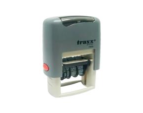 Sello Automatico Fechador 14X28Mm Gris/Negro