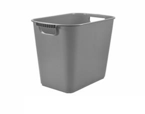 CESTO P/BASURA GRIS C/AGARRADERAS