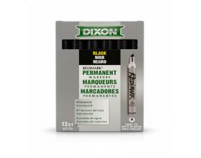 Unidad Marcador Permanente De Metal Negro Dixon Secado Instantaneo Uso Cuero Madera Vidrio Etc