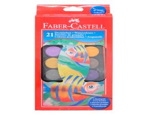 Estuche Plastica 21 Acuarelas Con Pincel \