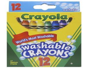 Caja 12 Crayones Cortos Lavables \