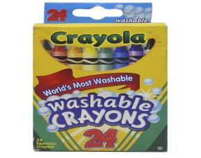 Caja 24 Crayones Cortos Lavables \