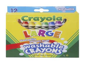 Caja 12 Crayones Largos Lavables \