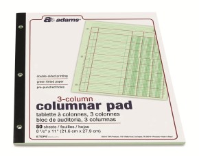 Libreta Analisis Pad 3 Columnas 81/2\