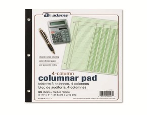 LIBRETA ANALISIS PAD 4 COLUMNAS 81/2\"X11\" 50 PAG...