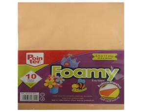 PK.10 FOAMY CON ADHESIVO 21.5X28CM PIEL POINTER