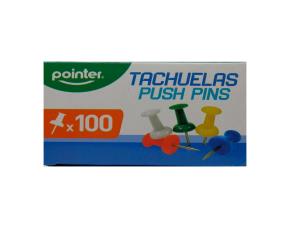 CAJA 100 TACHUELAS DE COLORES POINTER