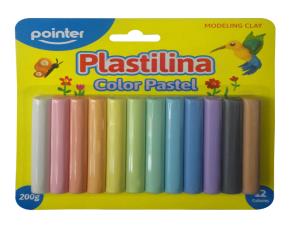 CAJA 12 PLASTILINA COLORES POINTER