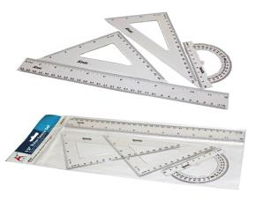 Juego Geometria Transp 30Cm