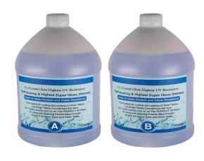 Kit De Resina Epoxica De 2 Galones Para Manualidades Ultratransparente Secado En 4 Horas
