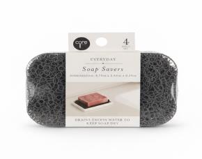 Set 4 Almohadillas Protectores Gris Para Colocar Jabon