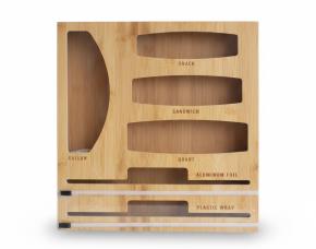 Caja Organizadora De Papel Aluminio (2 Ranuras) Para Bolsas Plasticas (4 Compatimientos) De Ba...