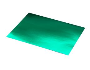 Paquete De 10 Cartulinas Metalizada Verde  Brillante 50X70Cm