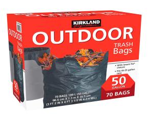 Paquete 70 Bolsas P/Basura Negra 45-50 Galones, Kirkland Signature