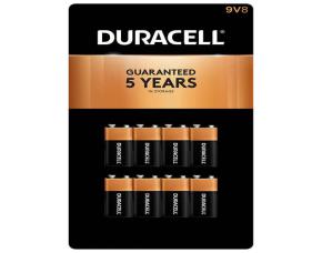 Paq. 8 Baterias Rectangular 9 Voltios Alkalina Duracell