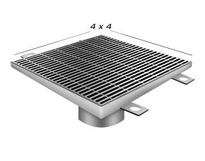 Drenaje Industrial Acero Inox 316 Marino Pulido 4X4X3 Descarga 2\
