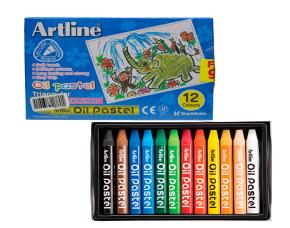 Cja. 12 Colores Oleo Pastel Triangular Surtidos Artline