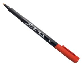 PAQ. 12 MARCA. PERM. PUNTA FINA 0.8MM 421-F ROJO