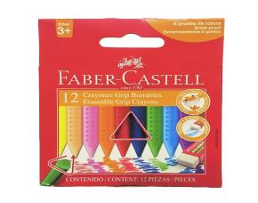 Paq. 12 Crayones Surtidos Delgados C/Grip