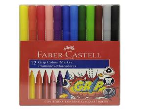 Paq. 12 Marca. Surtidos Punta Fina C/Grip