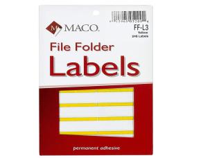 Pqte.etiqueta P.folder Amarillo